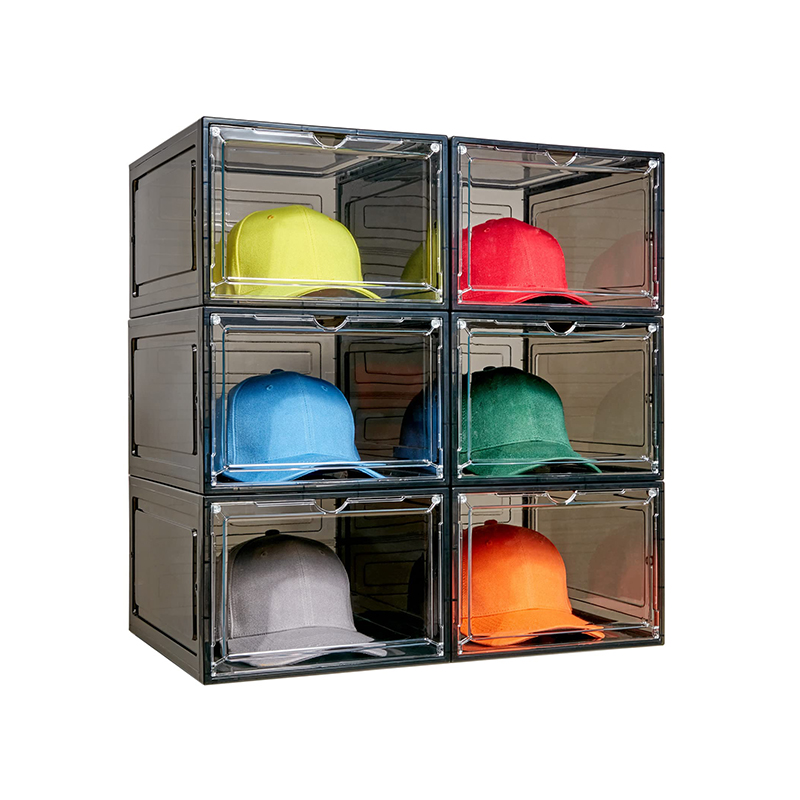 Stackable Dust Hat Rack with Magnetic Door